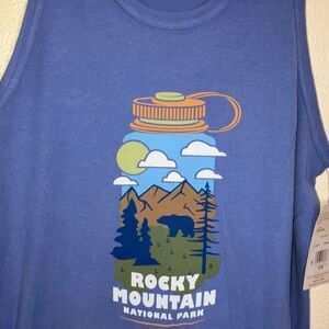 Blue- violet Rocky Mountain National Park Tank Top NWT Unisex Size Small